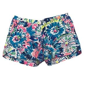 Lilly Pulitzer Dive In Print Ocean View Pull On Shorts Women's Size M